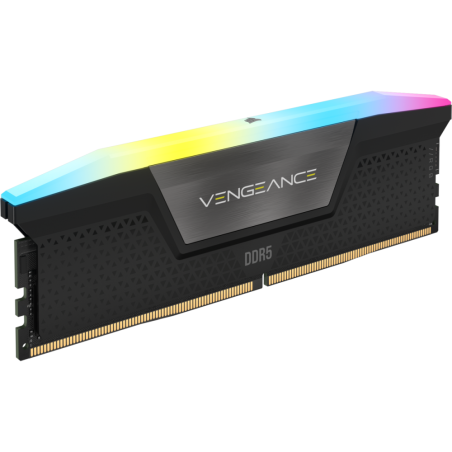 Memoria RAM Corsair Vengeance RGB DDR5 48GB (2x24GB) 5200MT/s 1.25V Negra
