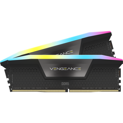 Memoria RAM Corsair Vengeance RGB DDR5 48GB (2x24GB) 5200MT/s 1.25V Negra