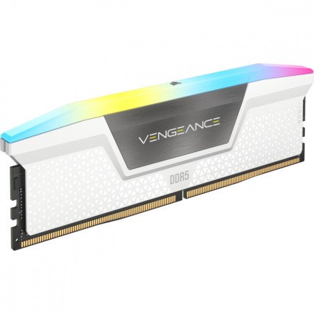 Memoria RAM Corsair Vengeance RGB DDR5 64GB (2x32GB) 5200MHz Blanca