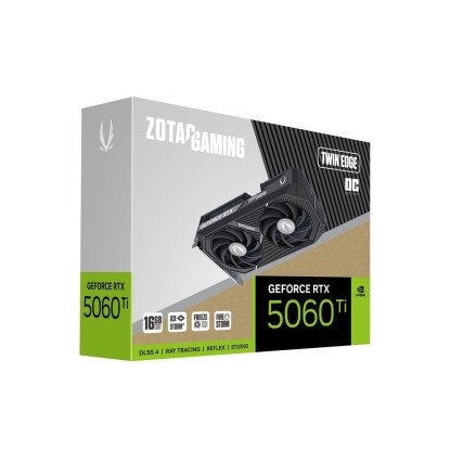 Tarjeta de Video ZOTAC Gaming GeForce RTX 5060 Ti Twin Edge OC 16GB GDDR7 Black