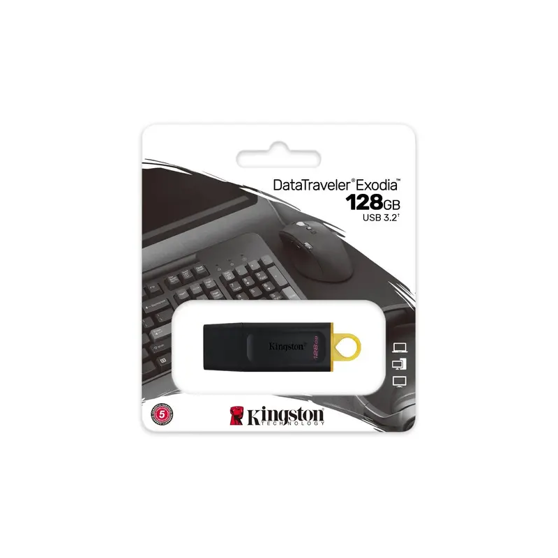 Memoria USB Kingston DataTraveler Exodia 128GB USB 3.2 Negro