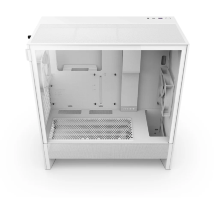 Gabinete NZXT H5 Flow White ATX con Cristal Templado