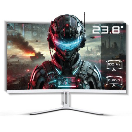 Monitor Gamer XZEAL 23.8" XSPMG07W SXT-570 Full HD Curvo 100Hz 5ms HDMI VGA Blanco