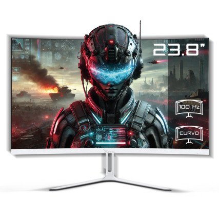 Monitor Gamer XZEAL 23.8" XSPMG07W SXT-570 Full HD Curvo 100Hz 5ms HDMI VGA Blanco