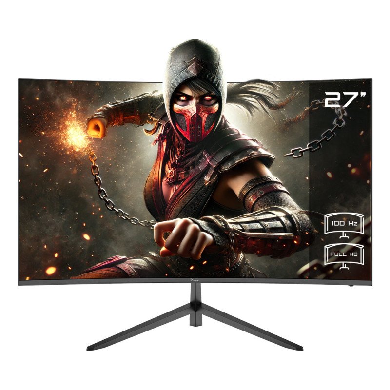 Monitor XZEAL 27" XSMO279B Full HD Curvo 100Hz HDMI VGA Negro