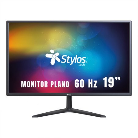 Monitor STYLOS 19" HD 1440x900 60Hz 5ms HDMI VGA para Oficina