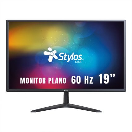 Monitor STYLOS 19" HD 1440x900 60Hz 5ms HDMI VGA para Oficina