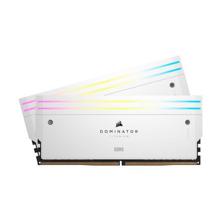 Memoria RAM DIMM DDR5 Corsair Dominator Titanium 64GB 6400MHz (2x32GB) Blanca