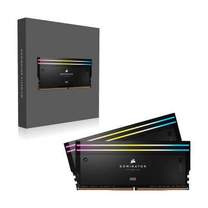 Memoria RAM DIMM DDR5 Corsair Dominator Titanium 64GB 6400MHz (2x32GB) Negra