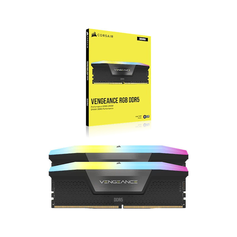 Memoria RAM Corsair Vengeance RGB DDR5 64GB 6000MT/s (2x32GB) Negra