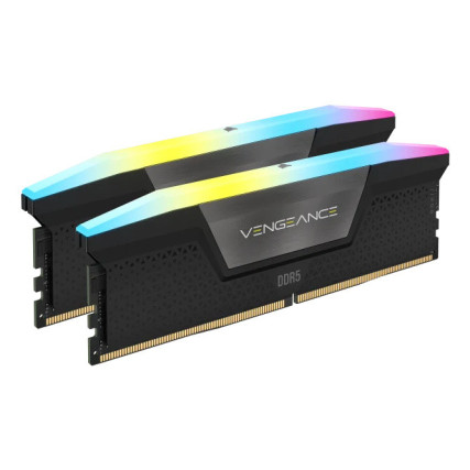 Memoria RAM Corsair Vengeance RGB DDR5 64GB 6000MT/s (2x32GB) Negra