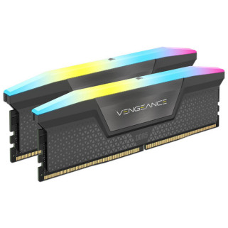 Memoria RAM Corsair Vengeance RGB DDR5 64GB 5600MT/s (2x32GB) Gris