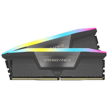 Memoria RAM Corsair Vengeance RGB DDR5 64GB 5600MT/s (2x32GB) Gris