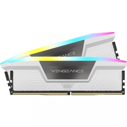 Memoria RAM Corsair Vengeance RGB DDR5 64GB 6400MHz (2x32GB) Blanca CL32