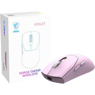 Mouse Gaming MSI Forge GM340 Violet 12000 DPI 6 Botones (Violeta)