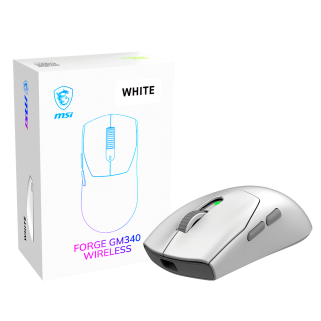Mouse Gaming MSI Forge GM340 White 12000 DPI, 6 Botones (Blanco)