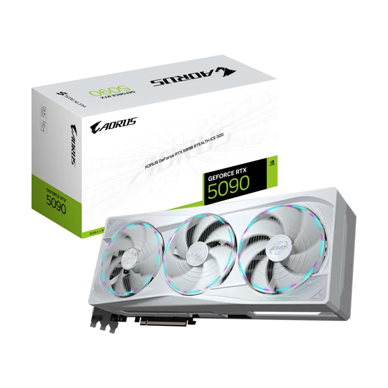 Tarjeta de Video Gigabyte AORUS GeForce RTX 5090 Stealth ICE 32GB GDDR7