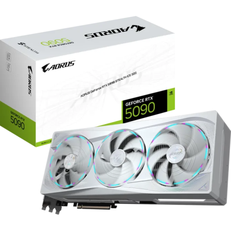 Tarjeta de Video Gigabyte AORUS GeForce RTX 5090 Stealth ICE 32GB GDDR7