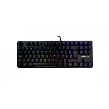 Teclado Mecánico Gamer Game Factor KBG500-RD TKL RGB, Switch Red, USB, Negro