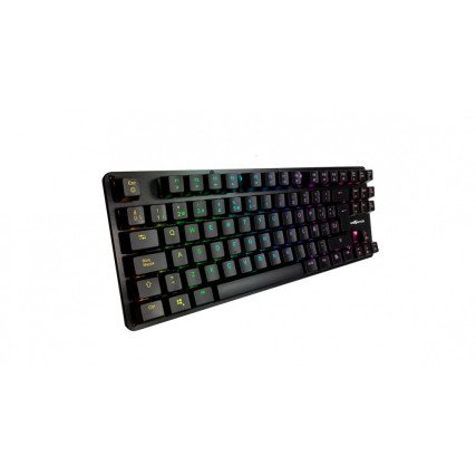 Teclado Mecánico Gamer Game Factor KBG500-RD TKL RGB, Switch Red, USB, Negro