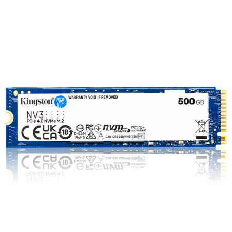 SSD Kingston NV3 500GB M.2 2280 NVMe PCIe 4.0, Hasta 5000MB/s