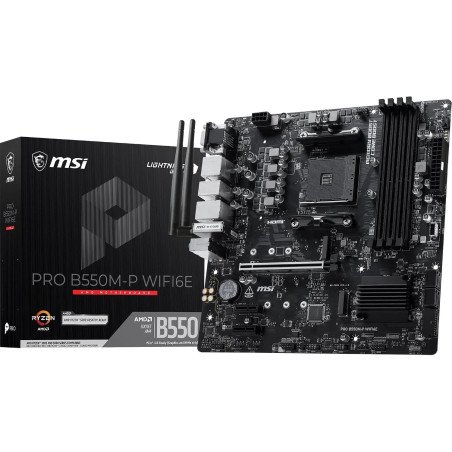 Tarjeta Madre MSI PRO B550M-P WIFI6E AM4 DDR4