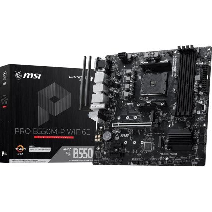 Tarjeta Madre MSI PRO B550M-P WIFI6E AM4 DDR4