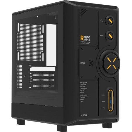 Gabinete ALSEYE RAMS 2.0 ATX/ITX con Cristal Templado Negro