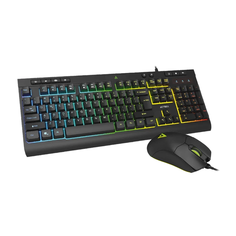 Kit Teclado y Mouse Acteck Creator Aurean Pro MK477G Retroiluminado Negro
