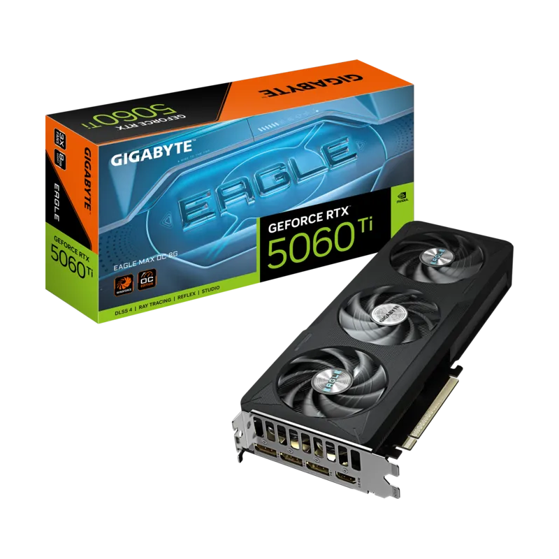 Tarjeta de Video Gigabyte GeForce RTX 5060 Ti Eagle MAX OC 8GB GDDR7