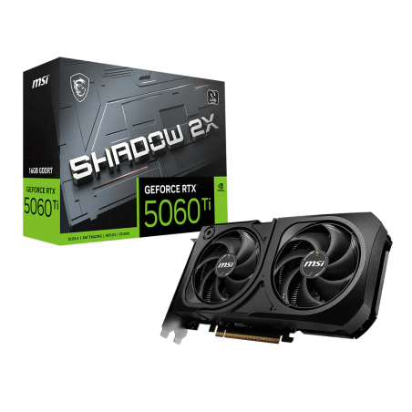 Tarjeta de Video MSI GeForce RTX 5060 Ti Shadow 2X OC Plus 16GB GDDR7