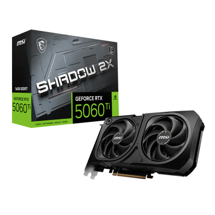 Tarjeta de Video MSI GeForce RTX 5060 Ti Shadow 2X OC Plus 16GB GDDR7