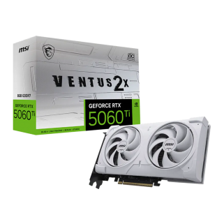 Tarjeta de Video MSI GeForce RTX 5060 Ti Ventus 2X White Plus 8GB GDDR7