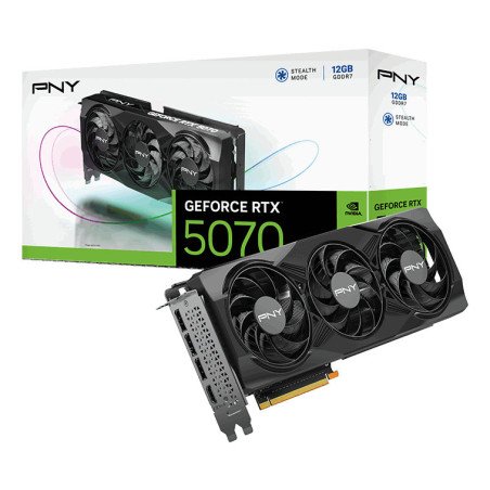 Tarjeta de video PNY NVIDIA GeForce RTX 5070 Stealth Mode 12GB GDDR7
