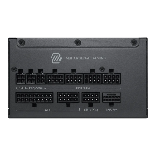 Fuente de Poder MSI MAG A1000PLS PCIe 5 1000W 80 Plus Platinum Full Modular