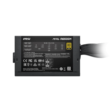 Fuente de Poder MSI MAG A650GN II 650W 80 Plus Gold PFC Activo