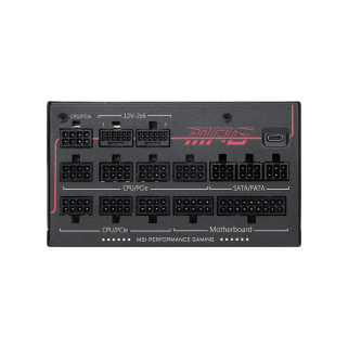 Fuente de Poder MSI MPG AI1300TS PCIe 5 1300W 80 Plus Platinum Full Modular
