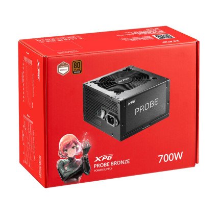 Fuente de Poder XPG PROBE 700W 80 Plus Bronze (PROBE700B-BKCUS)