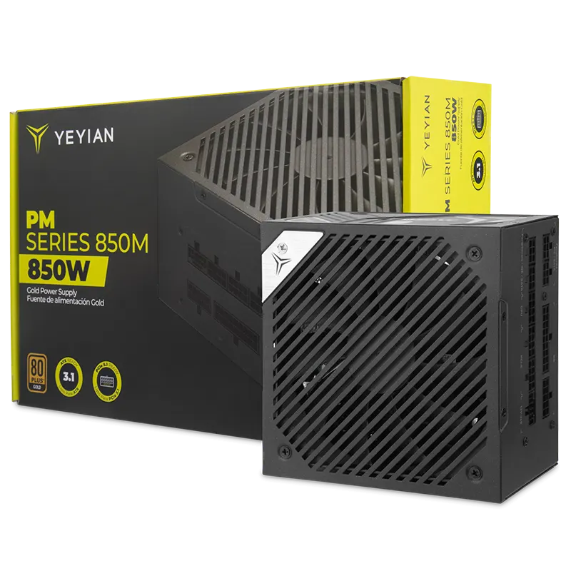 Fuente de Poder Yeyian PM Series 850M 850W 80 Plus Gold ATX 3.1