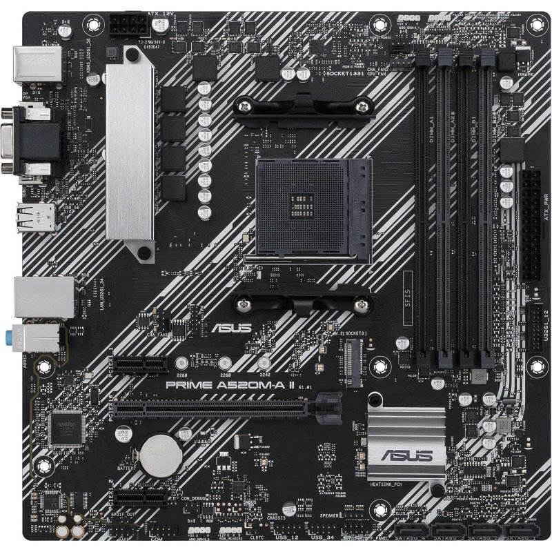 Tarjeta Madre ASUS Prime A520M-A II/CSM AM4 DDR4 M.2 HDMI DisplayPort