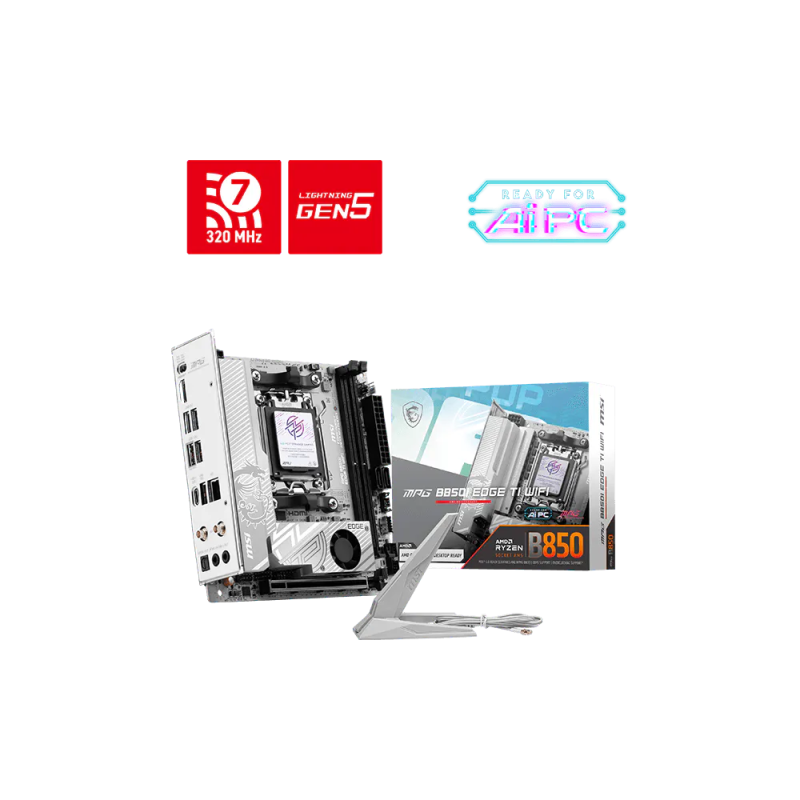 Tarjeta Madre MSI MPG B850I EDGE TI WIFI AM5 Mini-ITX DDR5 Tarjeta Madre MSI MPG B850I EDGE TI WIFI AM5 Mini-ITX DDR5