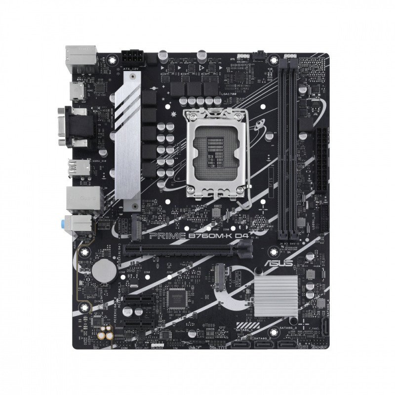 Tarjeta Madre ASUS Prime B760M-K D4 LGA1700 Micro-ATX DDR4 Tarjeta Madre ASUS Prime B760M-K D4 LGA1700 Micro-ATX DDR4