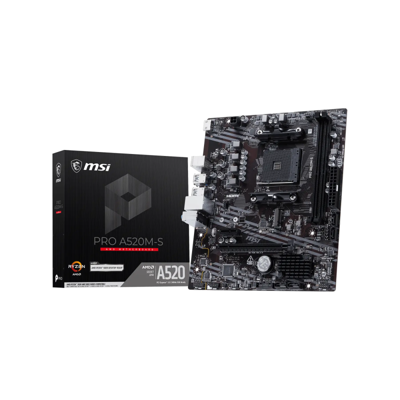Tarjeta Madre MSI PRO A520M-S AM4 Micro-ATX DDR4