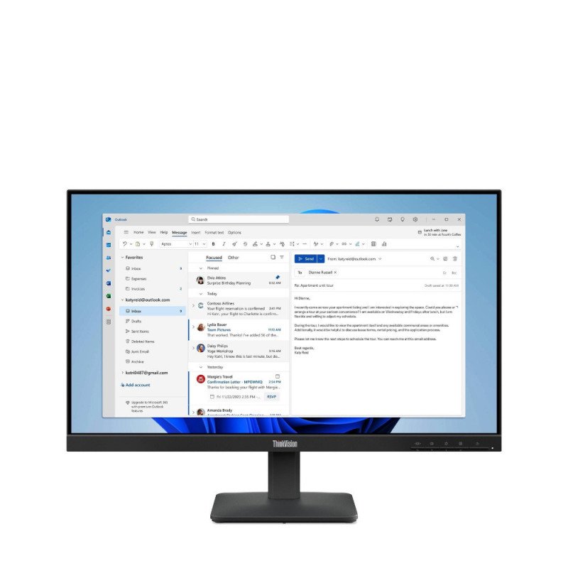 Monitor Lenovo ThinkVision S24-4E 23.8" Full HD 100Hz HDMI VGA Negro