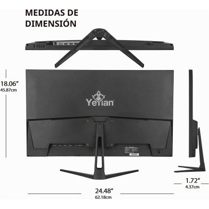 Monitor Gamer Yeyian 27" 4K UHD IPS 60Hz, 5ms, HDMI y 2 DisplayPort