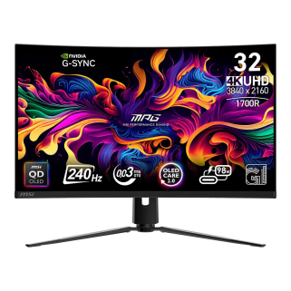 Monitor MSI 32" 4K UHD Curvo 240Hz G-SYNC (MPG 321CURX QD-OLED)
