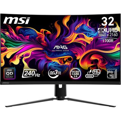 Monitor MSI  32" 4K UHD Curvo 240Hz G-SYNC (MPG 321CURX QD-OLED)