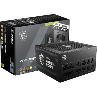 Fuente de Poder MSI MAG A850GN PCIe 5 850W 80 Plus Gold