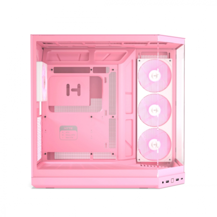 Gabinete HYTE Y50 Strawberry Milk ATX con Cristal y 4 Ventiladores ARGB