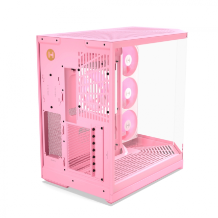 Gabinete HYTE Y50 Strawberry Milk ATX con Cristal y 4 Ventiladores ARGB